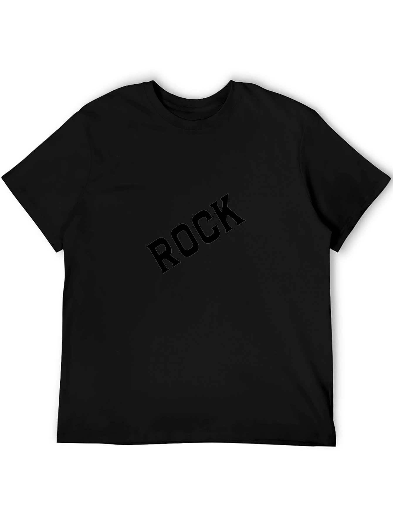 Rock Graphic T-Shirt - Black Crew Neck