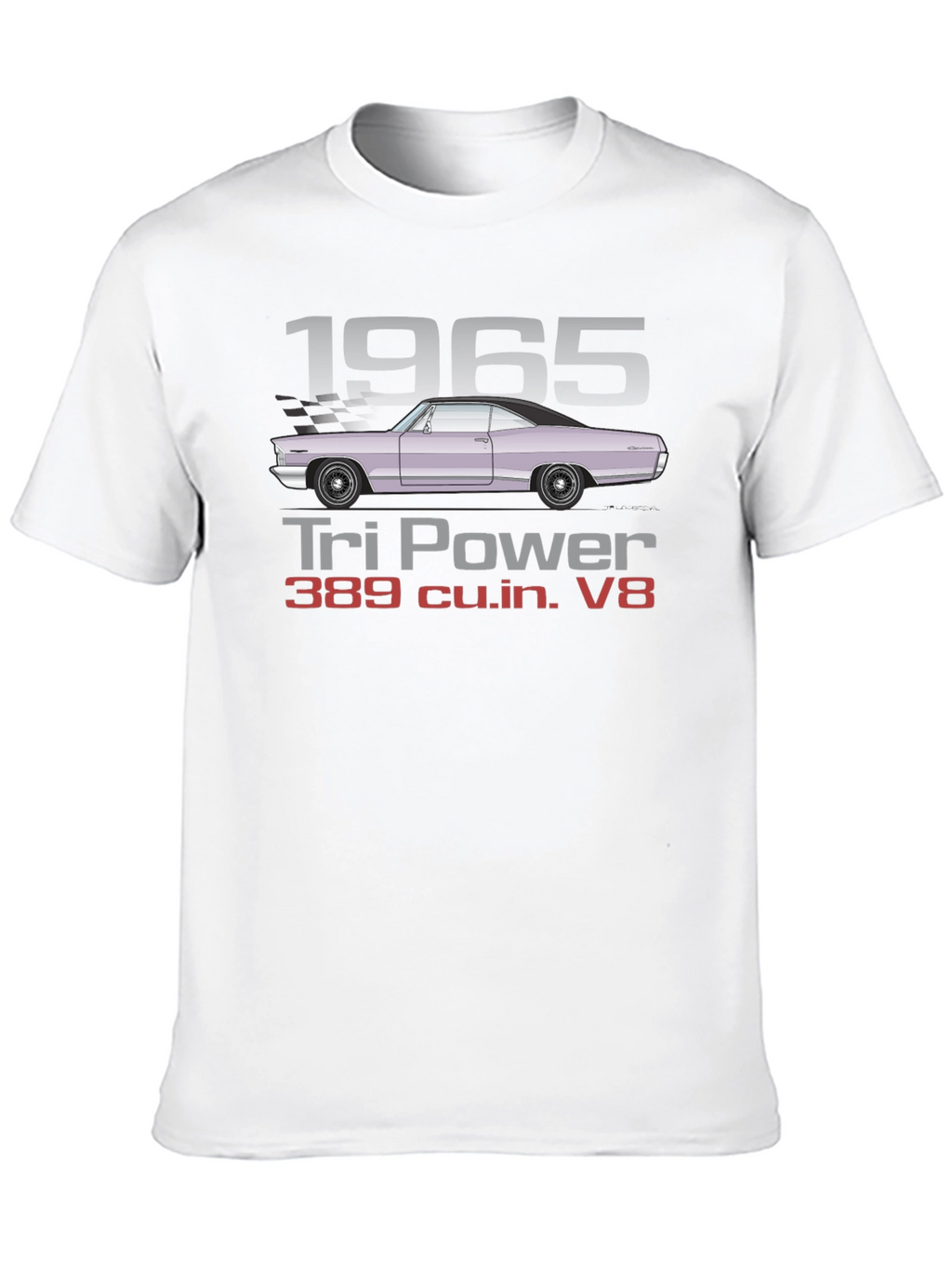 1965 Tri Power V8 Car T-Shirt