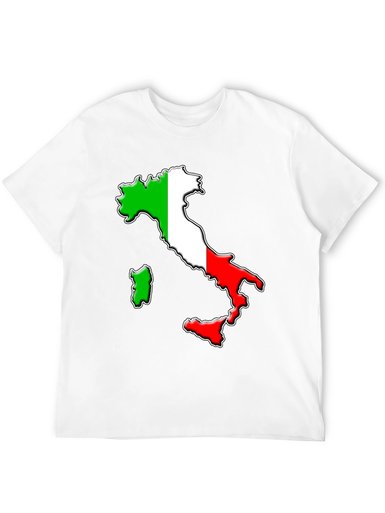 Italian Flag Map Graphic T-Shirt