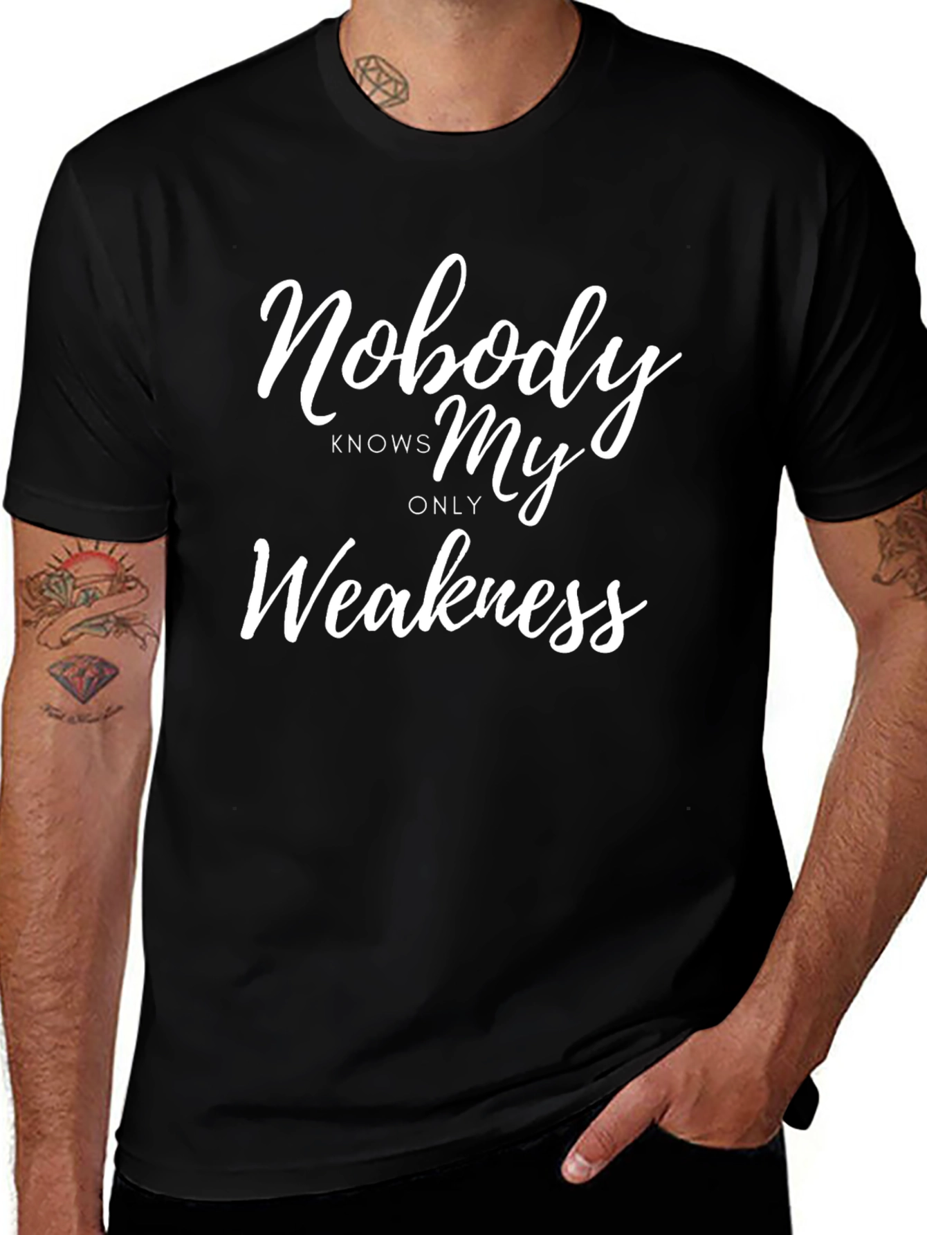 Nobody Knows My Only Weakness Graphic T-Shirt