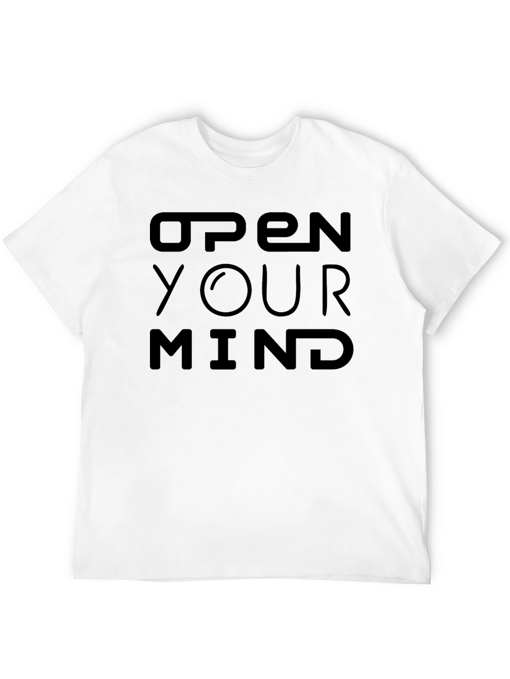 Open Your Mind Black Graphic Tee - Unisex Design