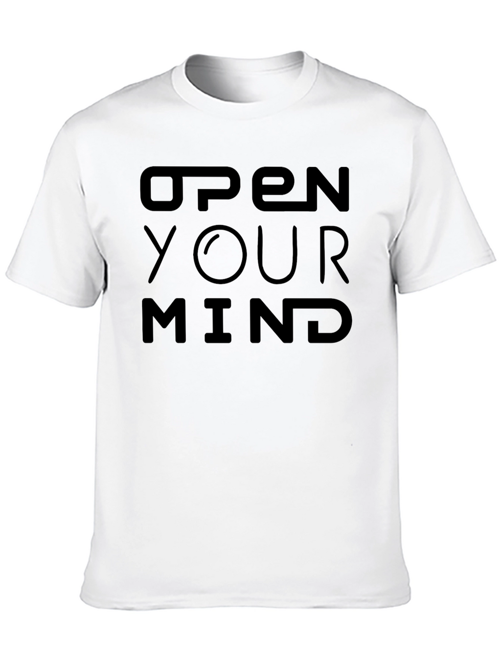 Open Your Mind Black Graphic Tee - Unisex Design