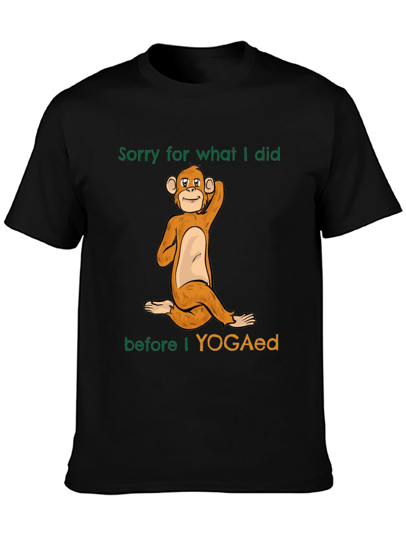 Yoga Monkey Graphic T-Shirt
