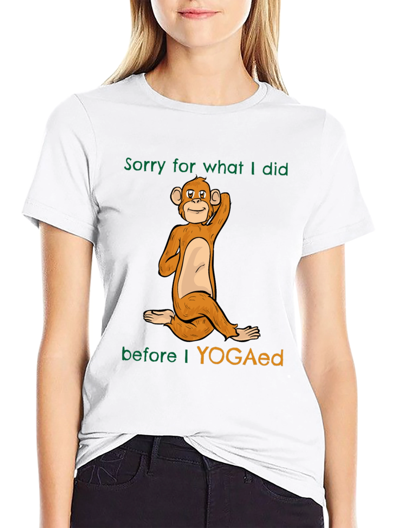 Yoga Monkey Graphic T-Shirt
