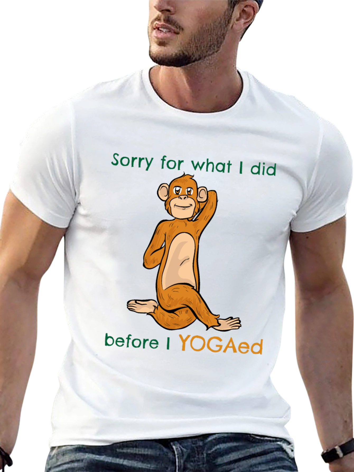 Yoga Monkey Graphic T-Shirt