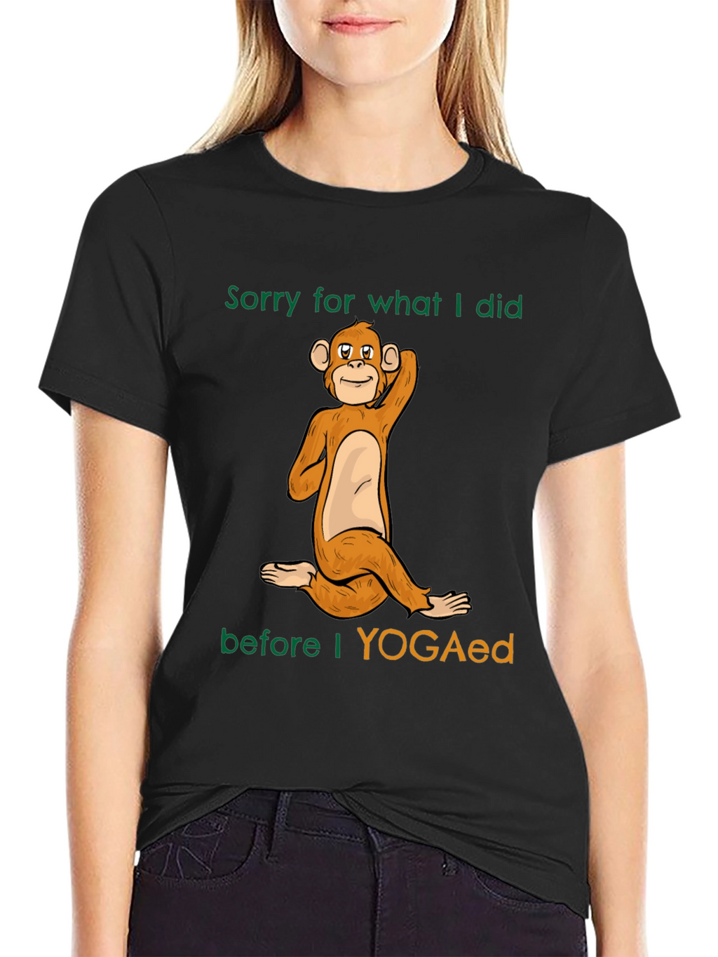 Yoga Monkey Graphic T-Shirt