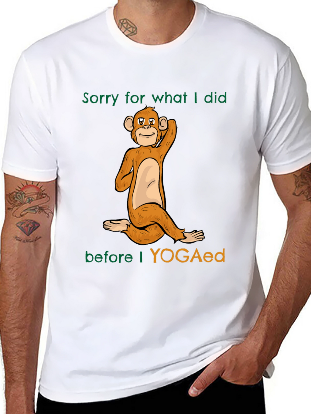 Yoga Monkey Graphic T-Shirt