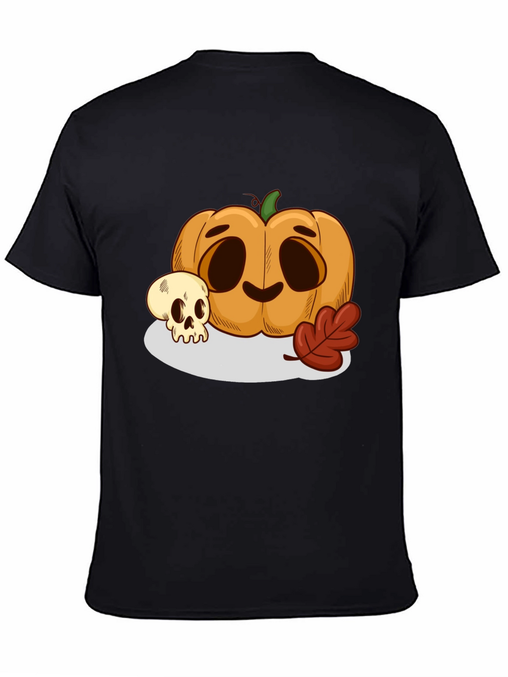 Halloween Pumpkin & Skull Graphic Tee