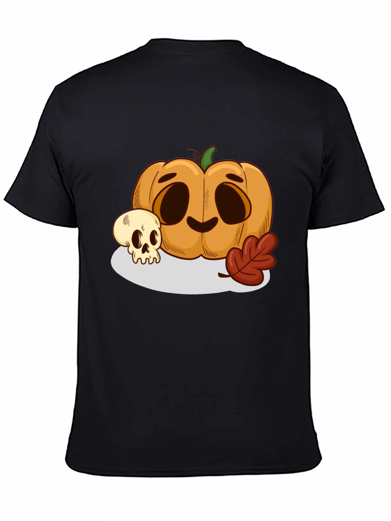 Halloween Pumpkin & Skull Graphic Tee