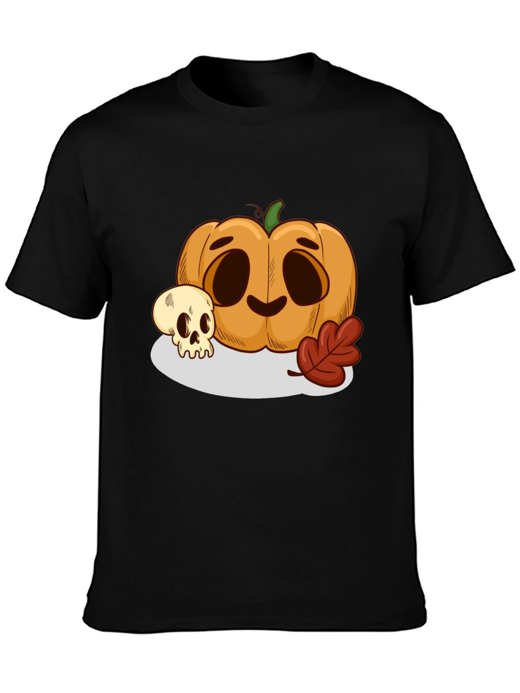 Halloween Pumpkin & Skull Graphic Tee