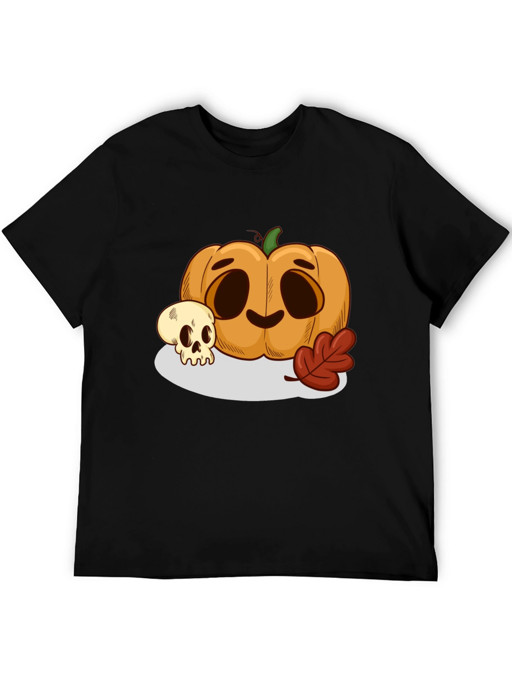 Halloween Pumpkin & Skull Graphic Tee