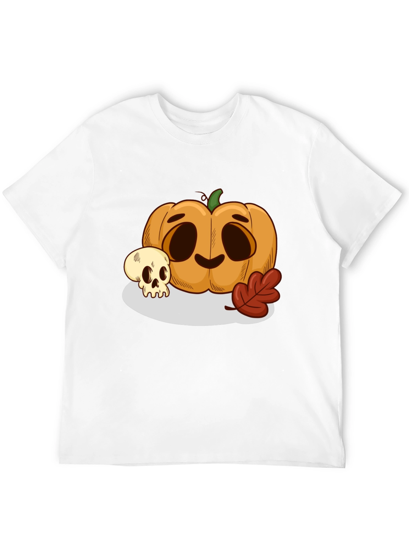 Halloween Pumpkin & Skull Graphic Tee