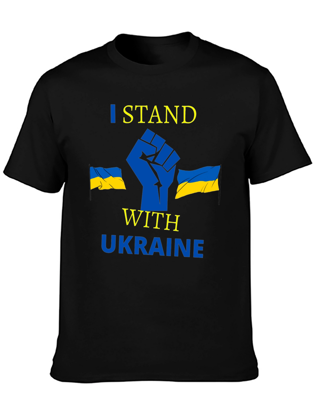 I Stand With Ukraine Black Graphic Tee