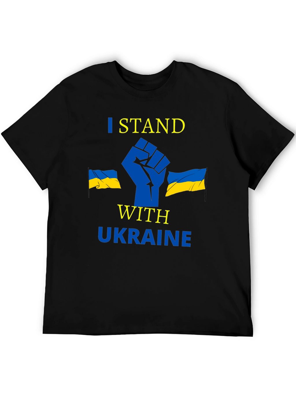 I Stand With Ukraine Black Graphic Tee