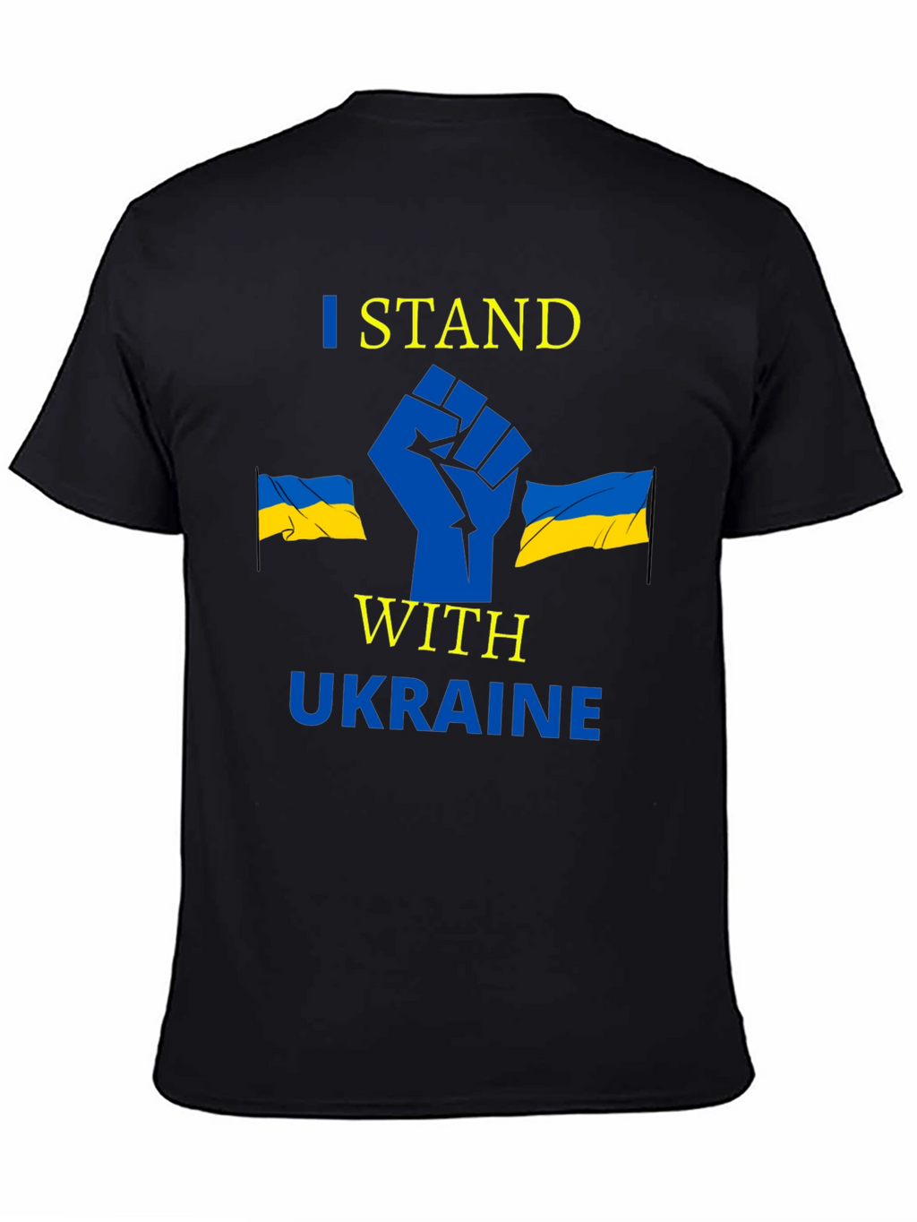 I Stand With Ukraine Black Graphic Tee