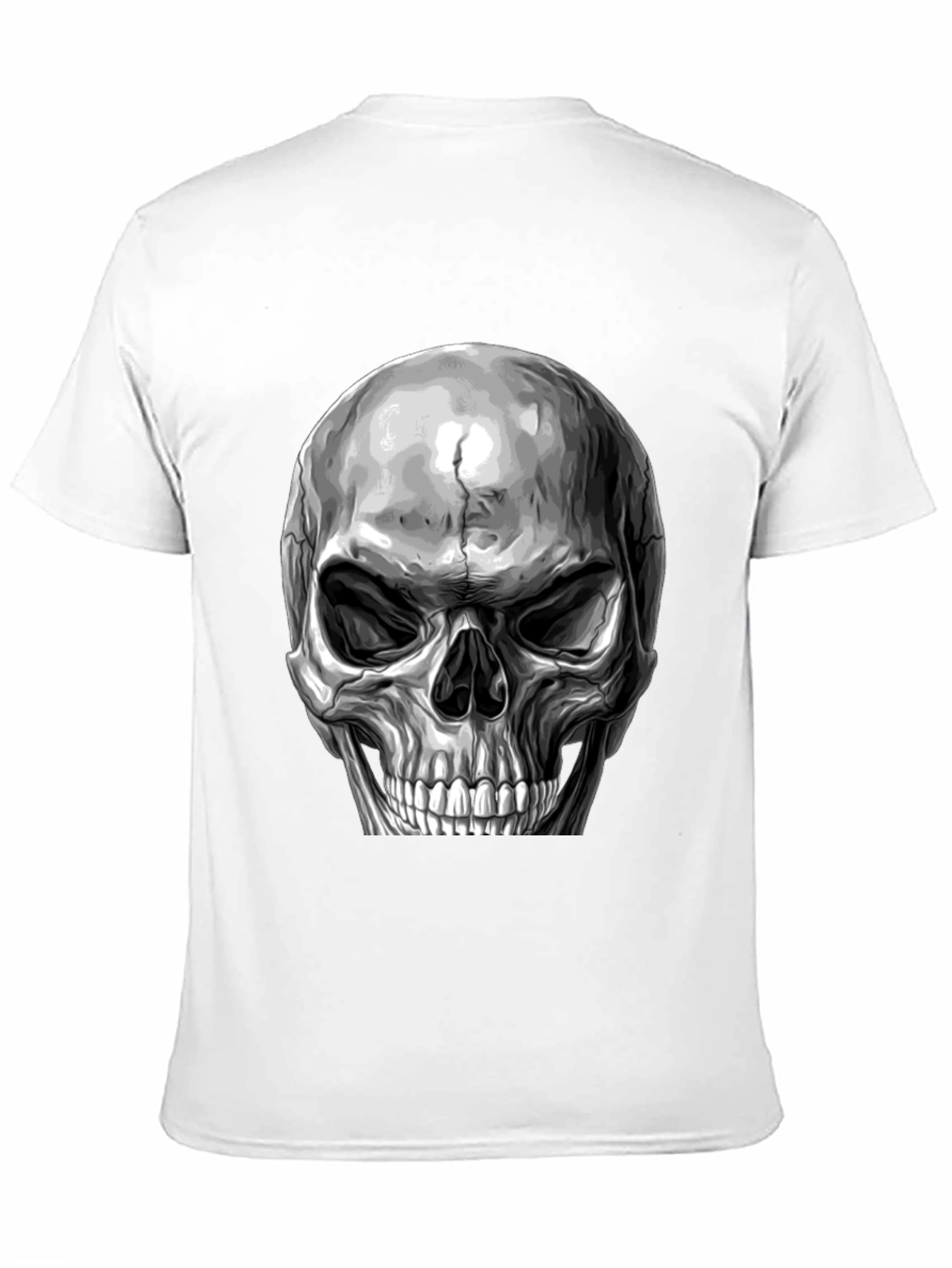 Skull Graphic Print T-Shirt - Black