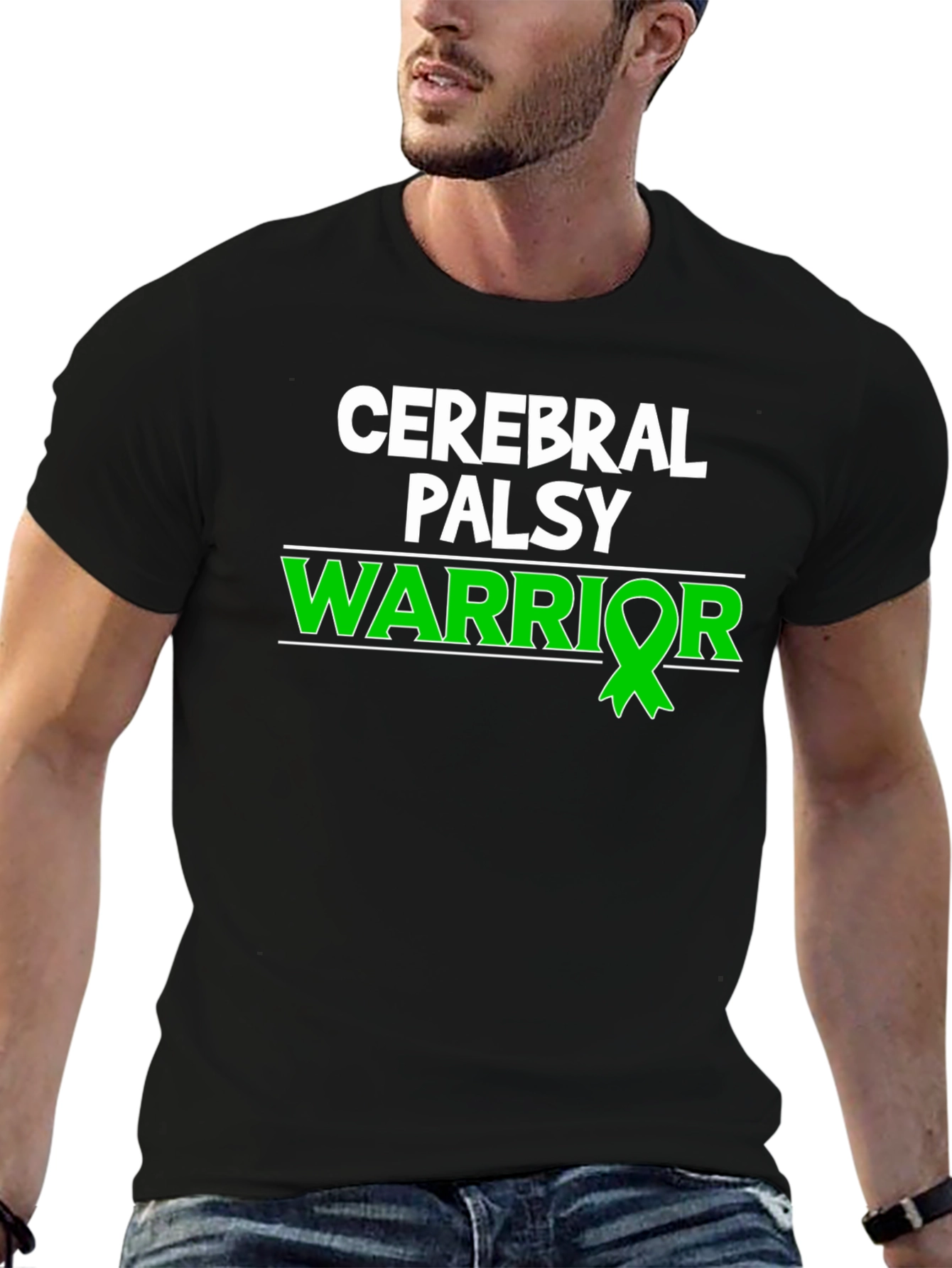 Cerebral Palsy Warrior T-Shirt - Green Ribbon