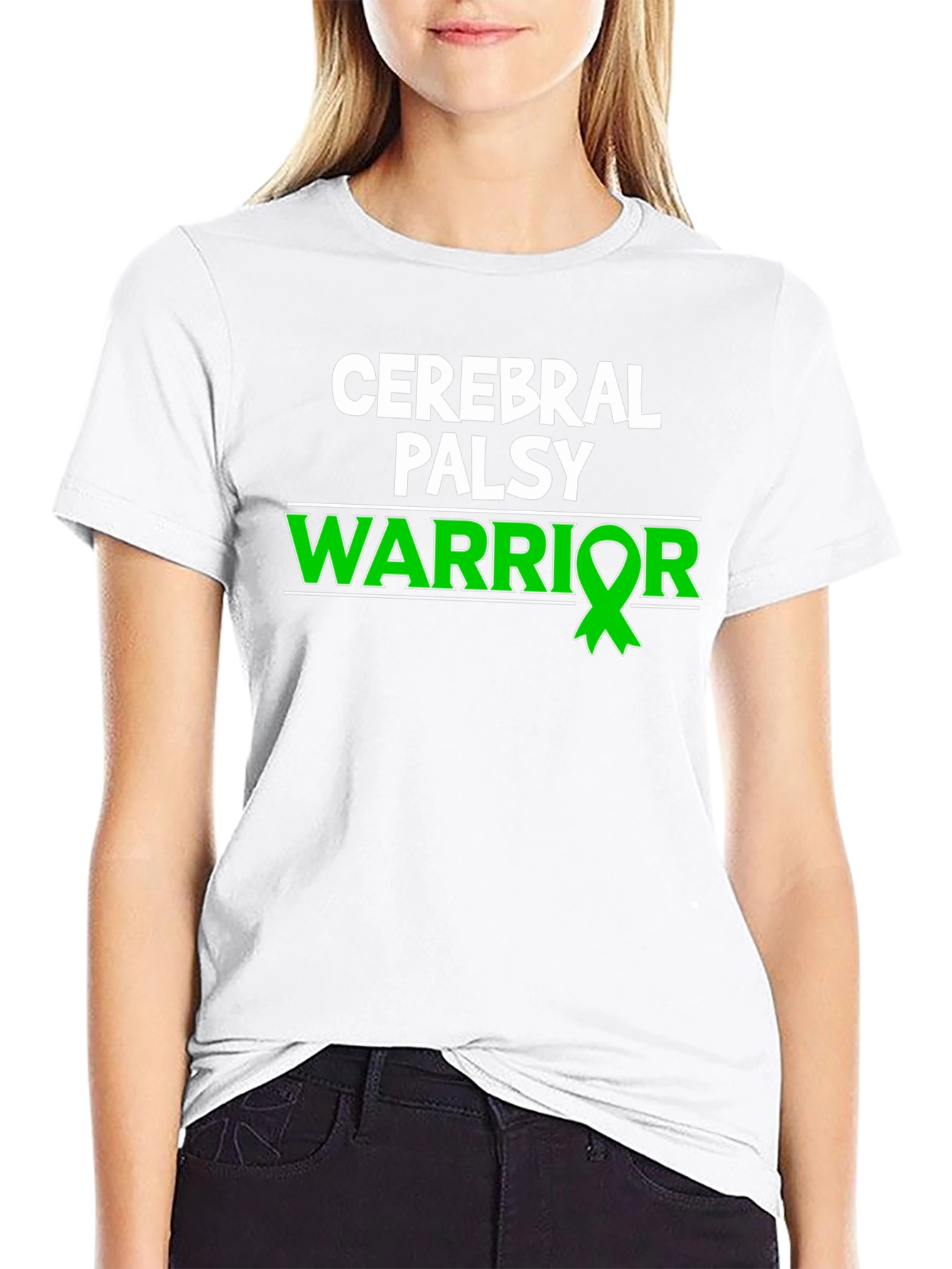Cerebral Palsy Warrior T-Shirt - Green Ribbon