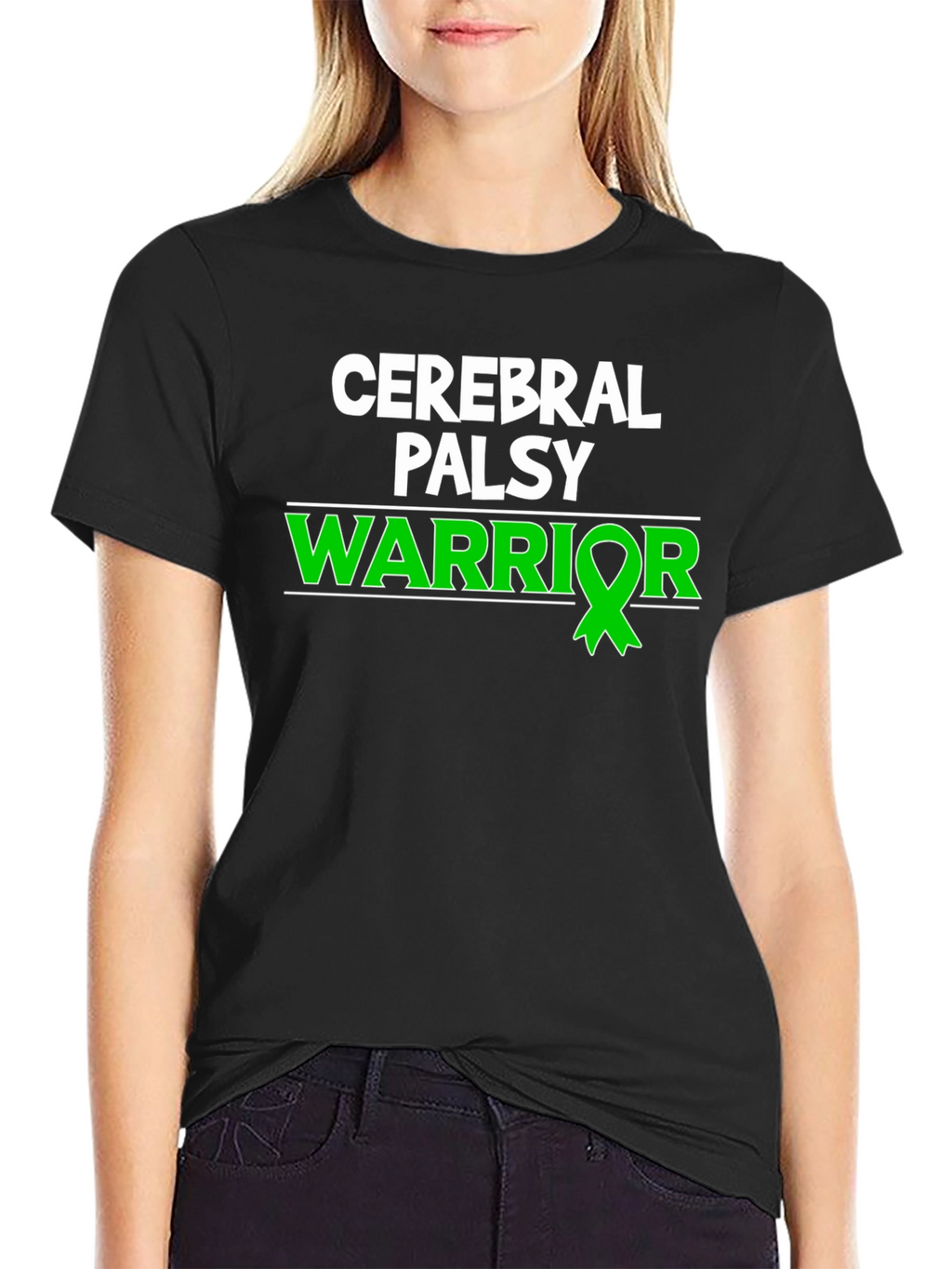Cerebral Palsy Warrior T-Shirt - Green Ribbon