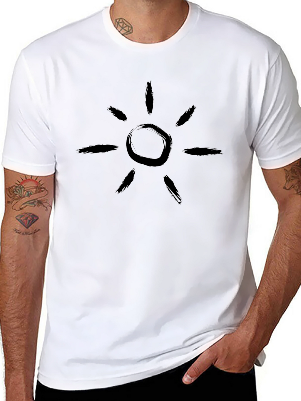 Sunburst Graphic Tee - Modern Black T-Shirt