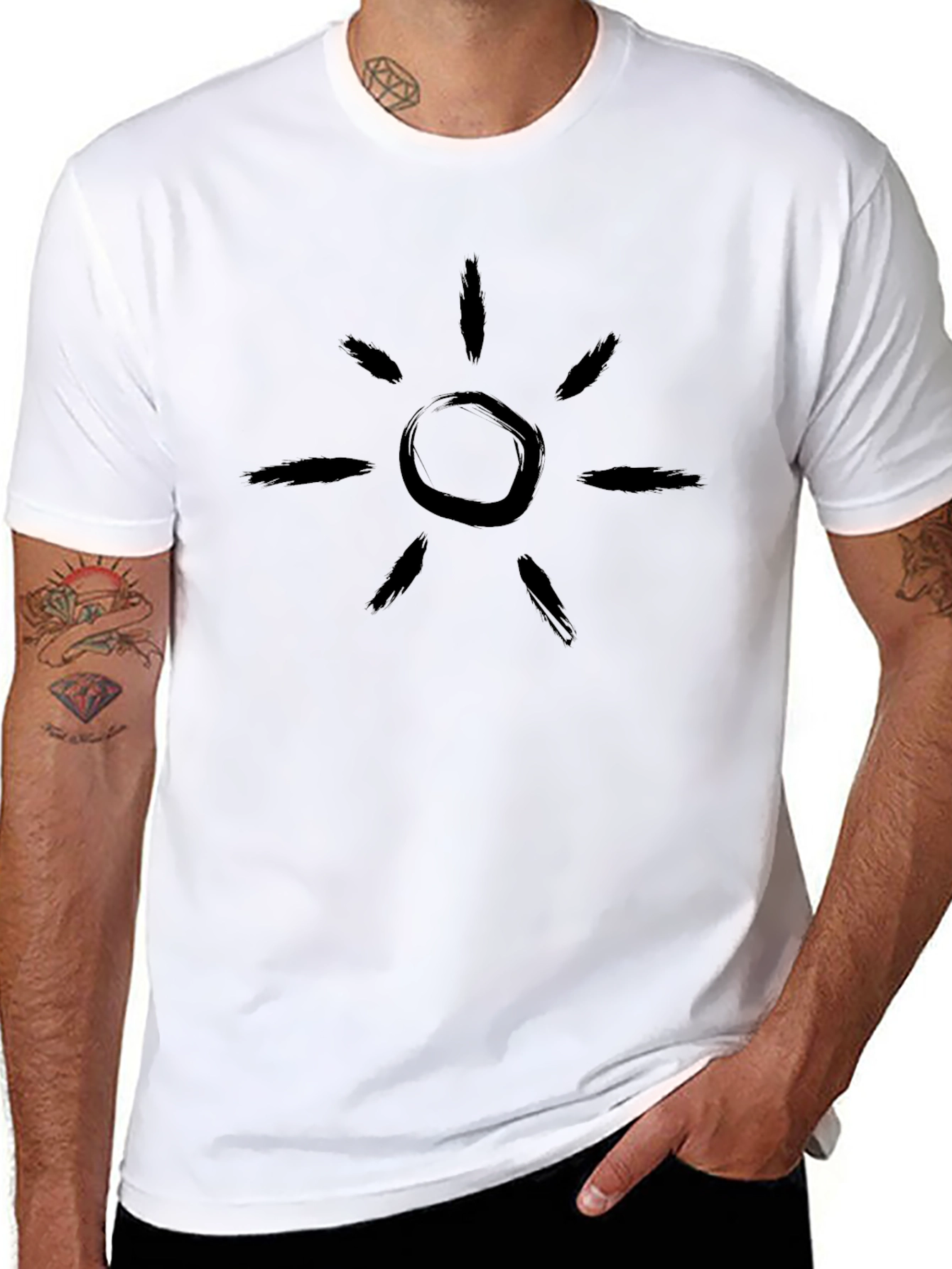 Sunburst Graphic Tee - Modern Black T-Shirt