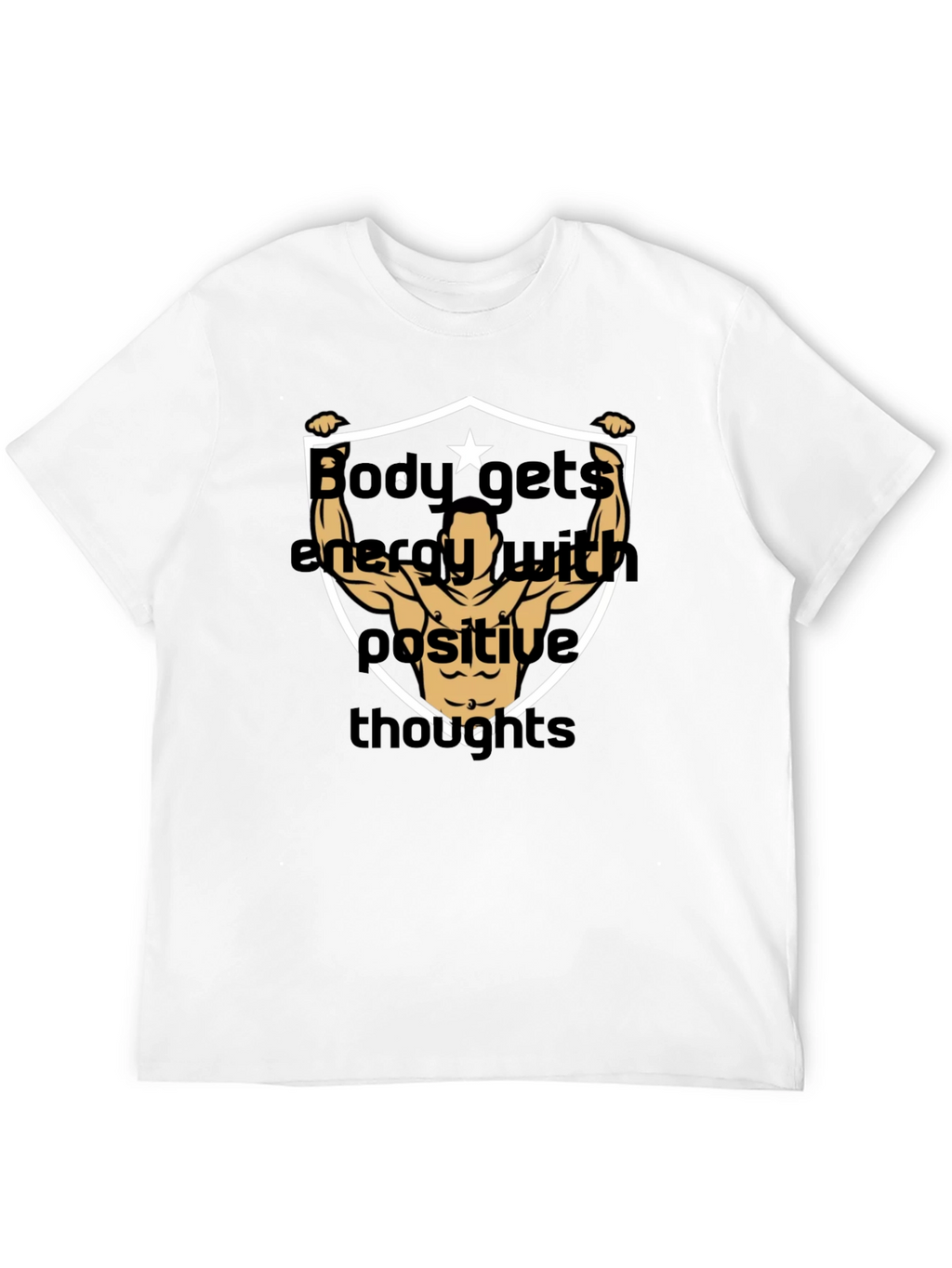 Motivational Bodybuilding T-Shirt - Positive Energy Design