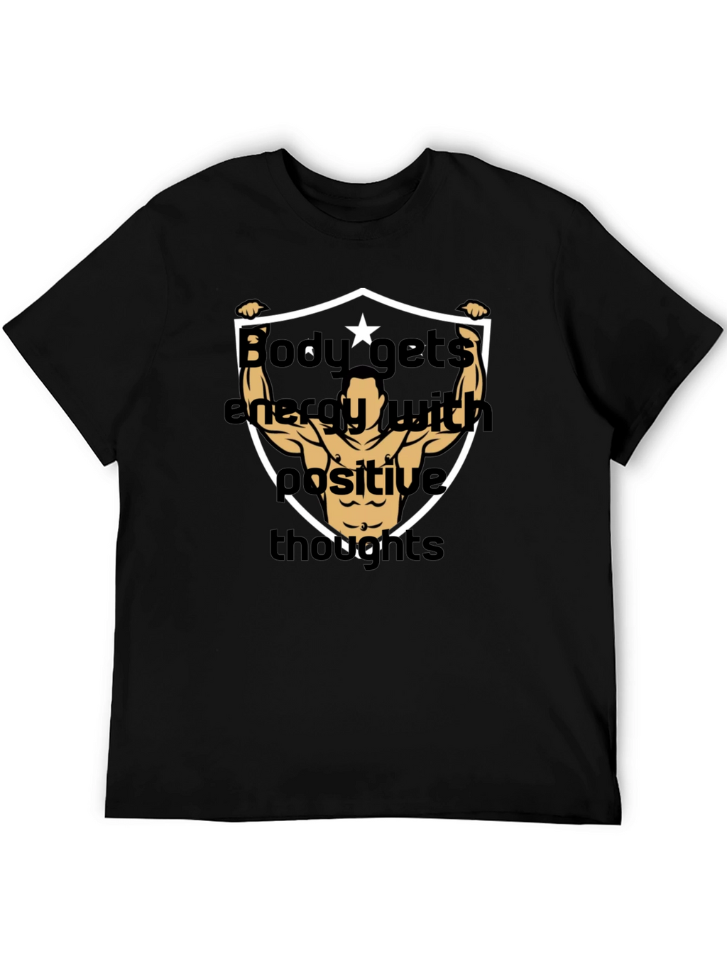 Motivational Bodybuilding T-Shirt - Positive Energy Design