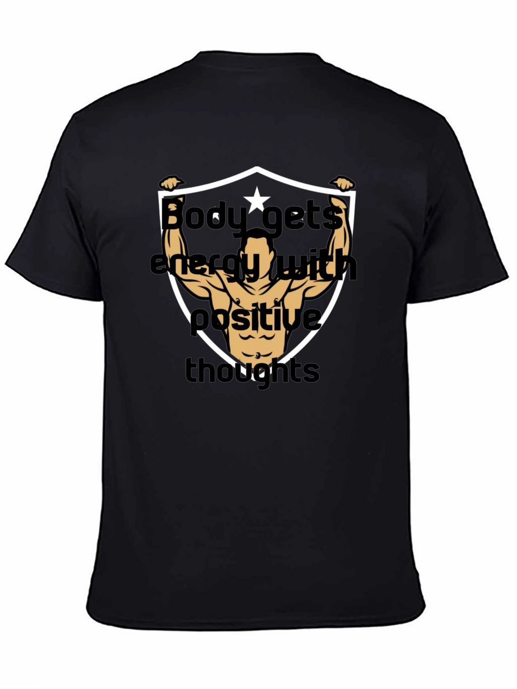 Motivational Bodybuilding T-Shirt - Positive Energy Design