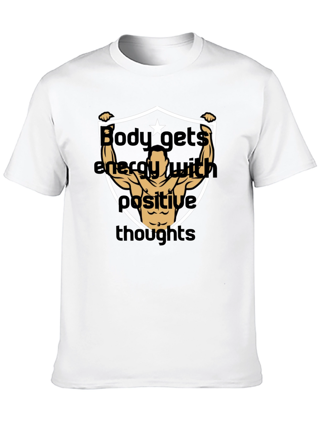 Motivational Bodybuilding T-Shirt - Positive Energy Design