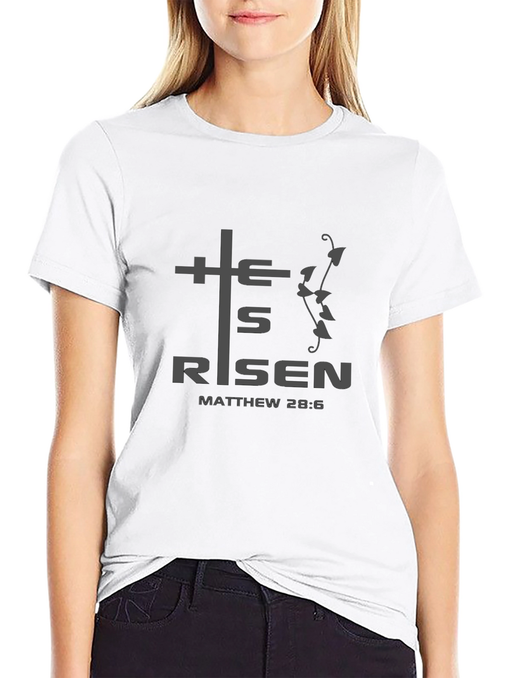 He Is Risen Graphic Tee - Christian Easter Shirt