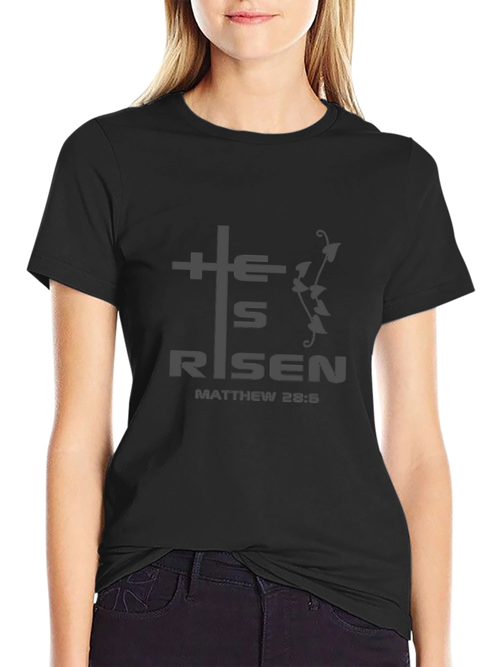 He Is Risen Graphic Tee - Christian Easter Shirt