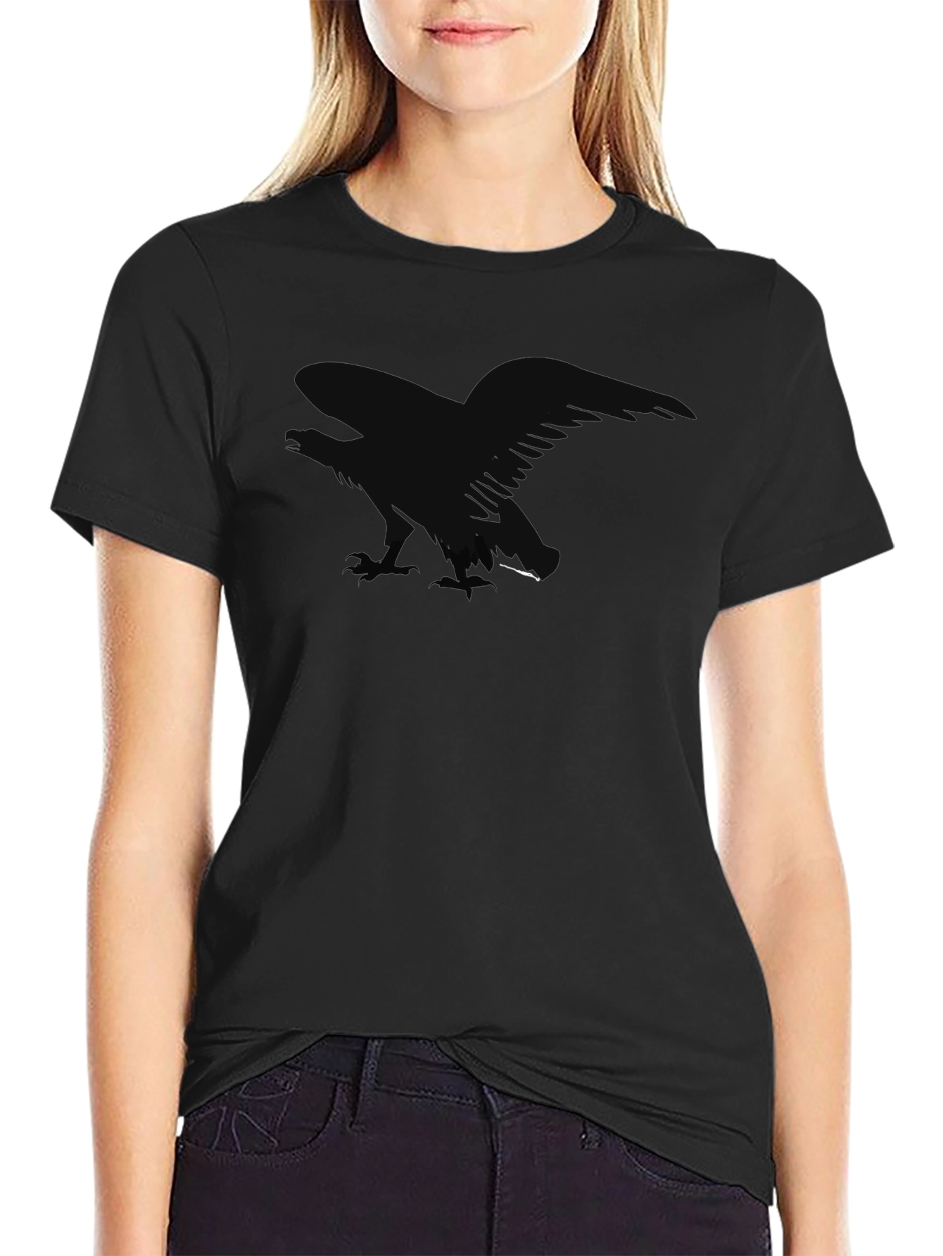 Mens Black Eagle Graphic T-Shirt