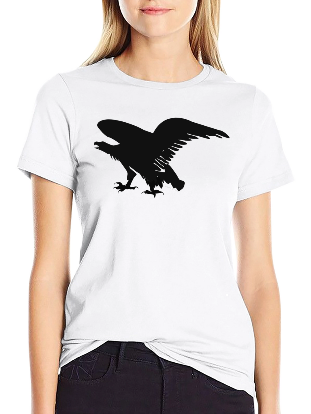 Mens Black Eagle Graphic T-Shirt