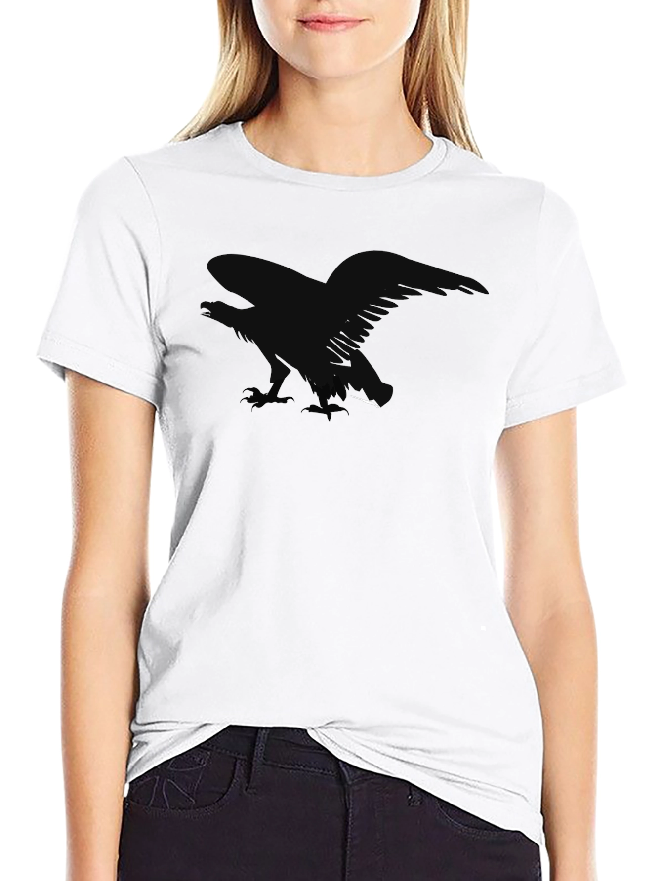 Mens Black Eagle Graphic T-Shirt
