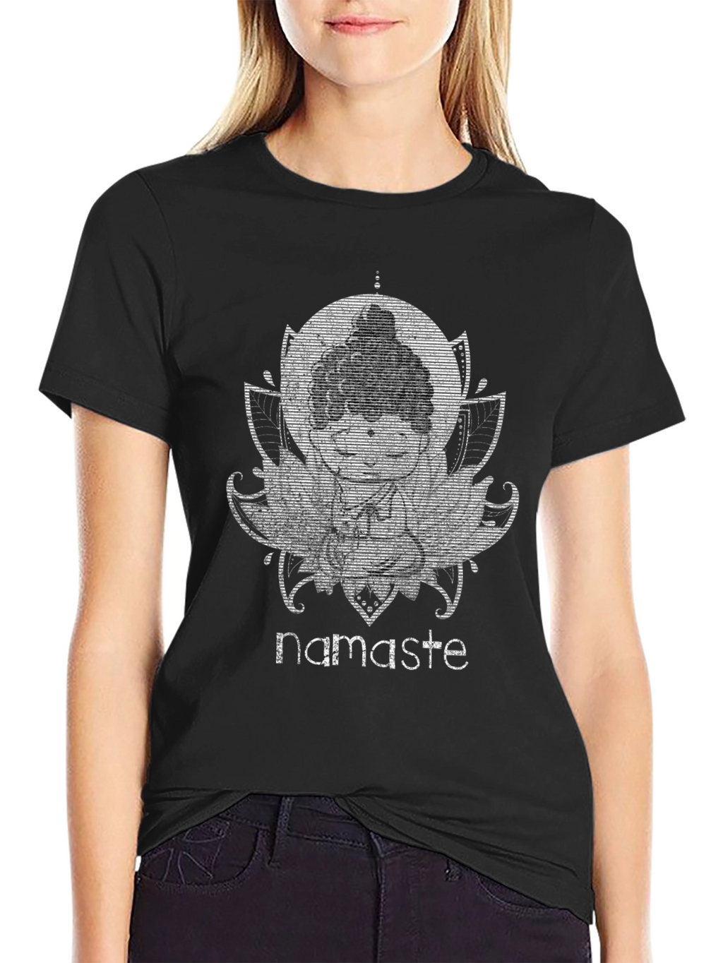 Namaste Buddha Graphic T-Shirt
