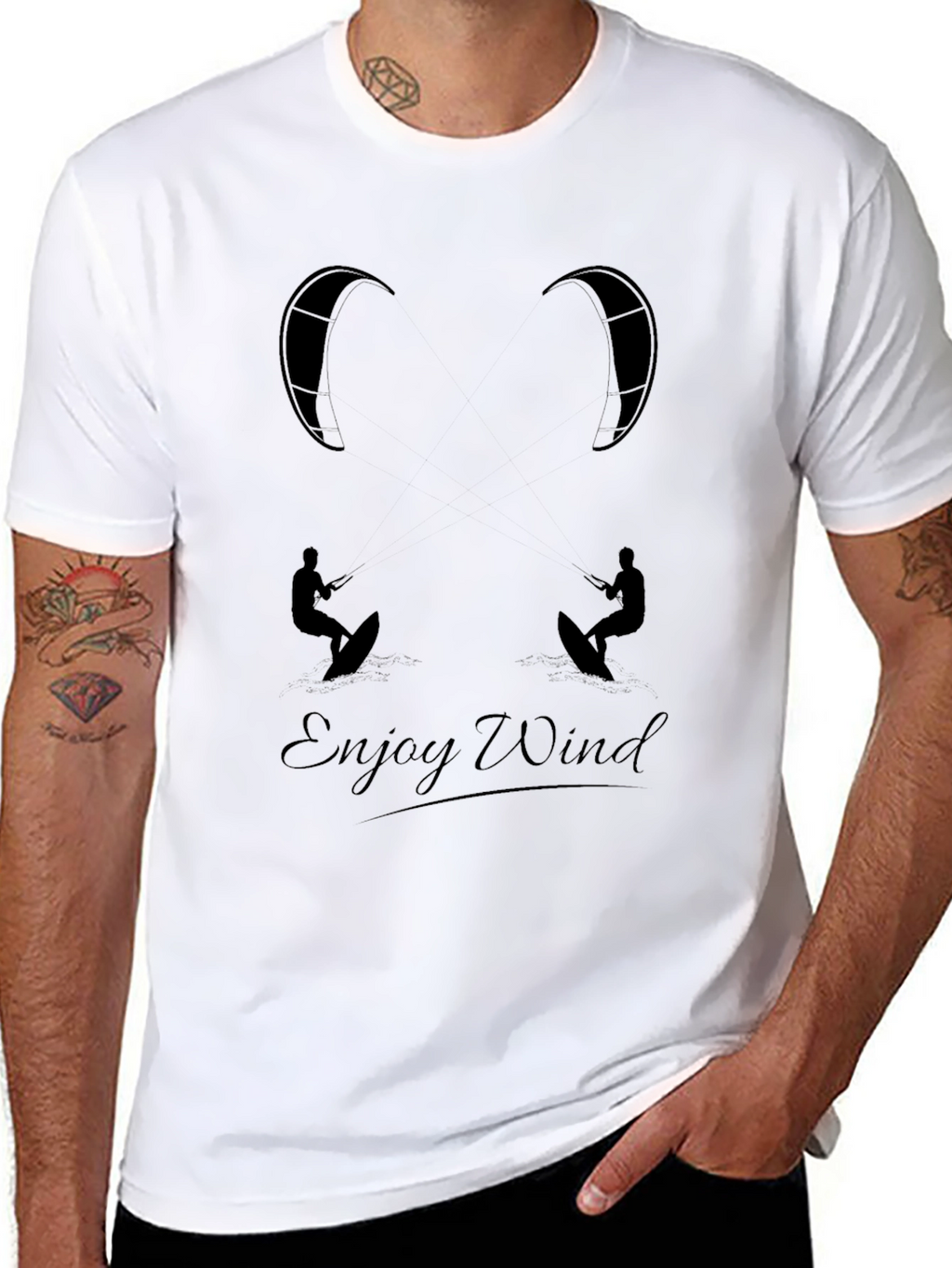 Enjoy Wind Kitesurfing Graphic Tee