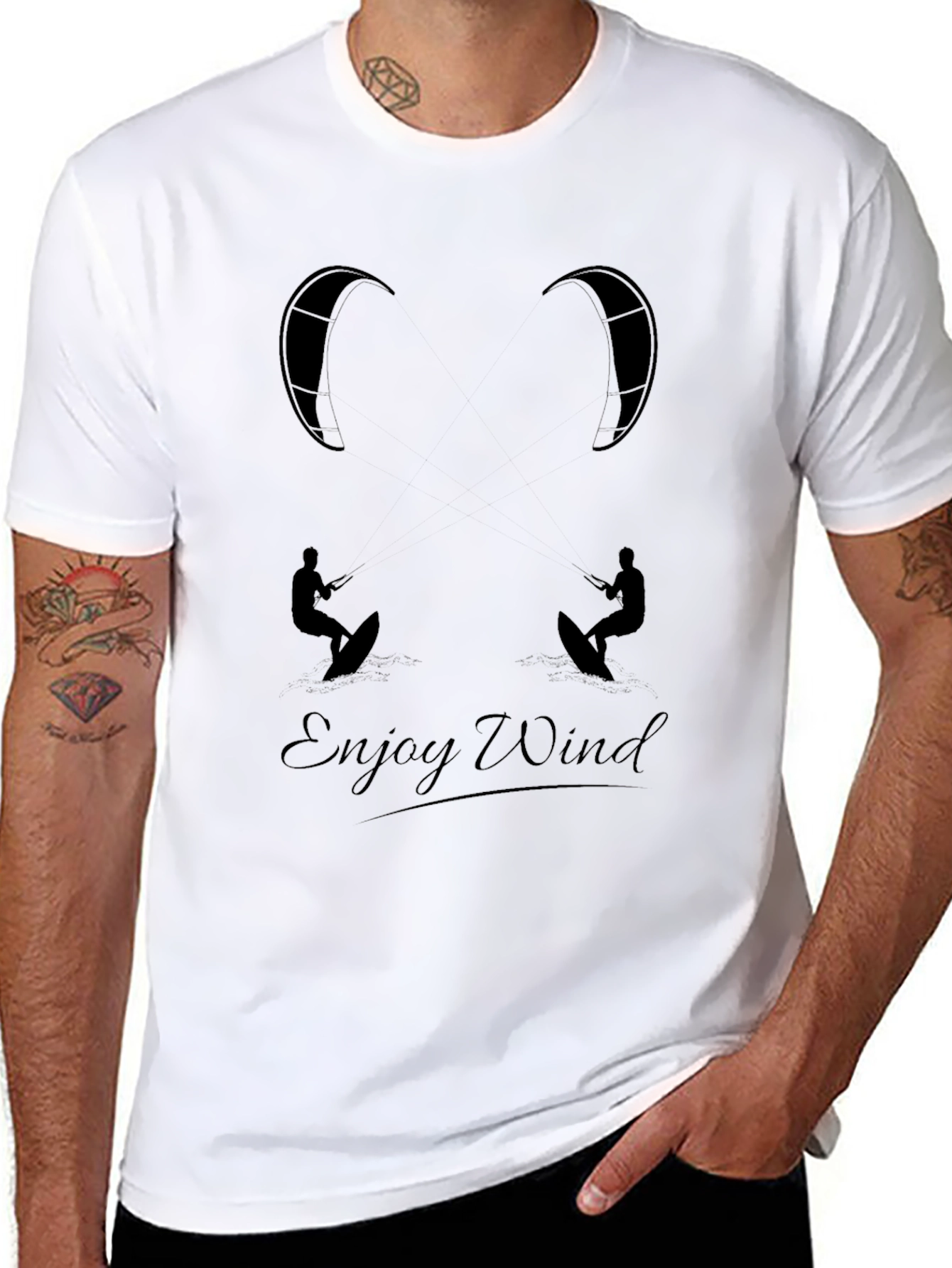 Enjoy Wind Kitesurfing Graphic Tee