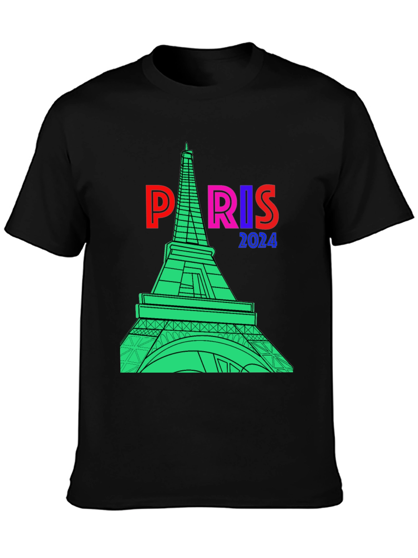 Paris 2024 T-Shirt - Eiffel Tower Graphic Tee