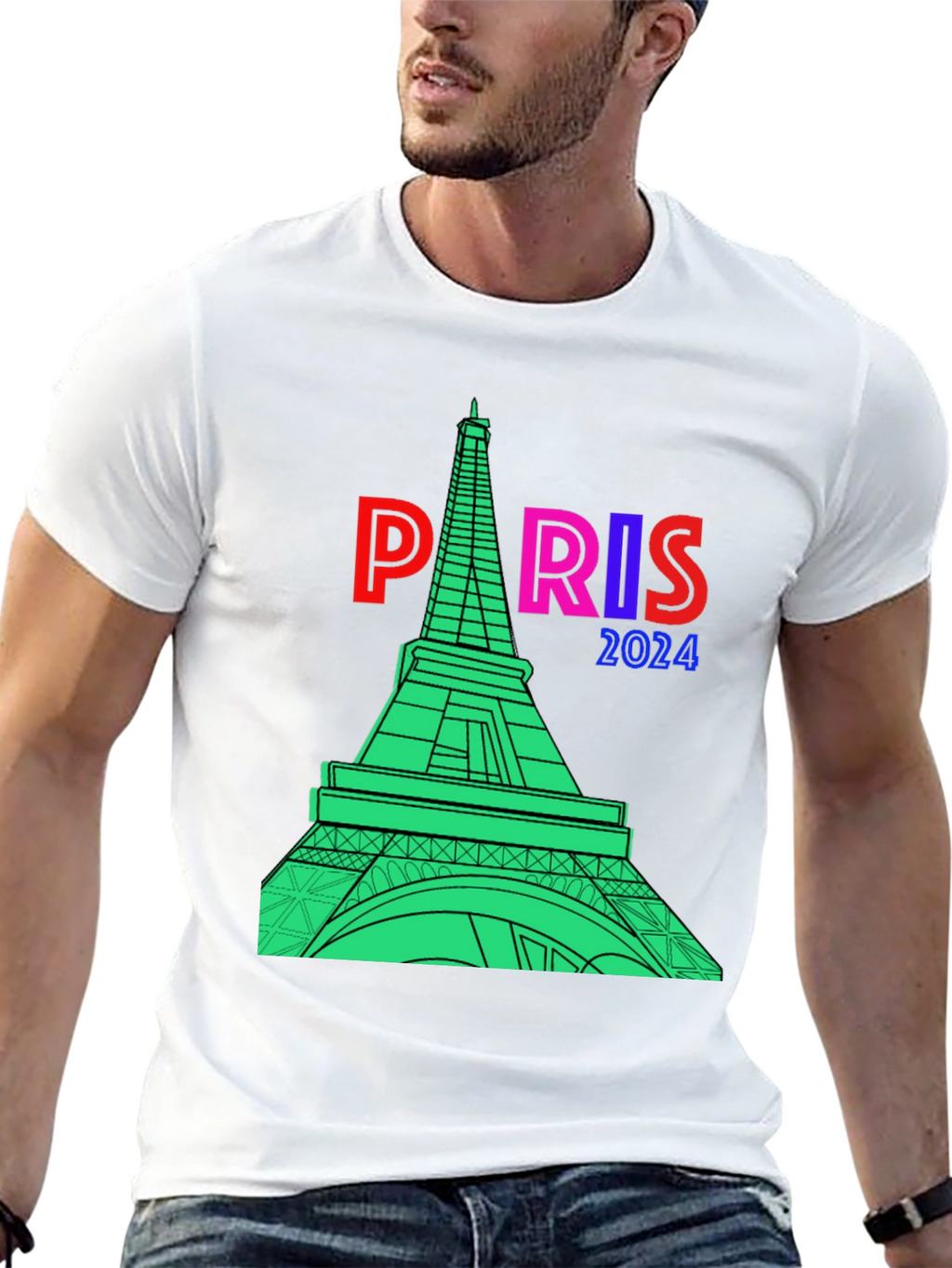 Paris 2024 T-Shirt - Eiffel Tower Graphic Tee