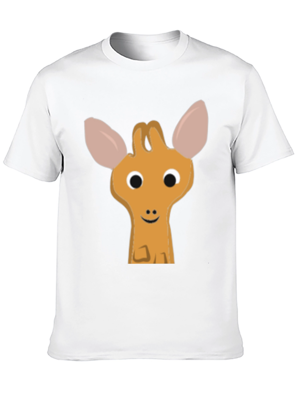 Cute Cartoon Deer Graphic Black T-Shirt