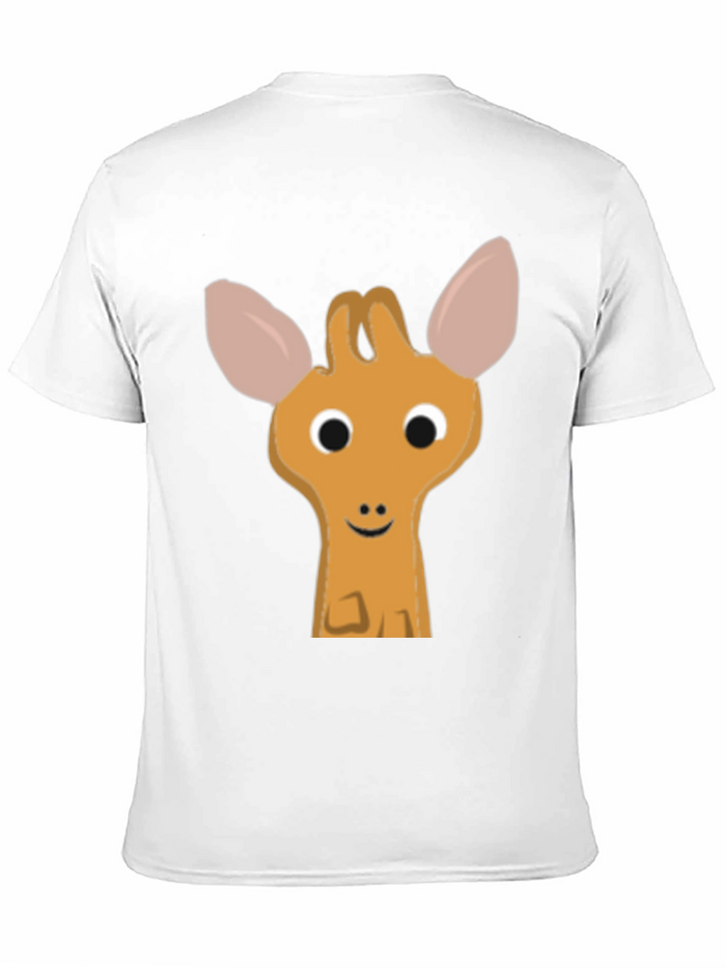 Cute Cartoon Deer Graphic Black T-Shirt