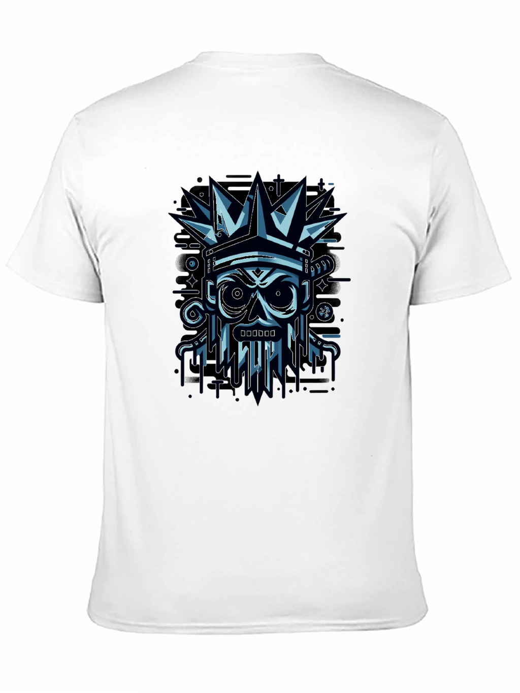 Crown Skull Graphic Tee - Modern Art Shirt