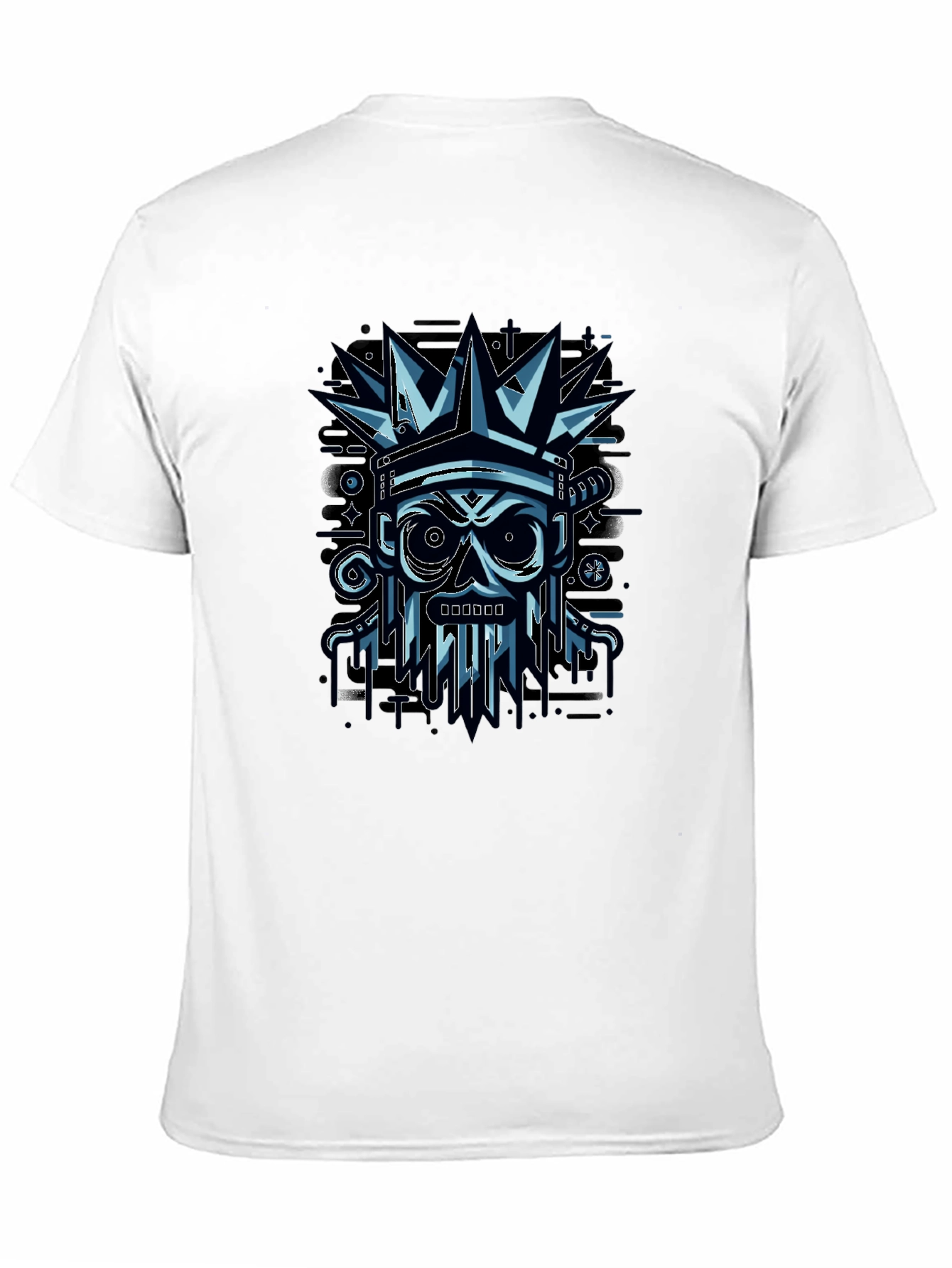 Crown Skull Graphic Tee - Modern Art Shirt