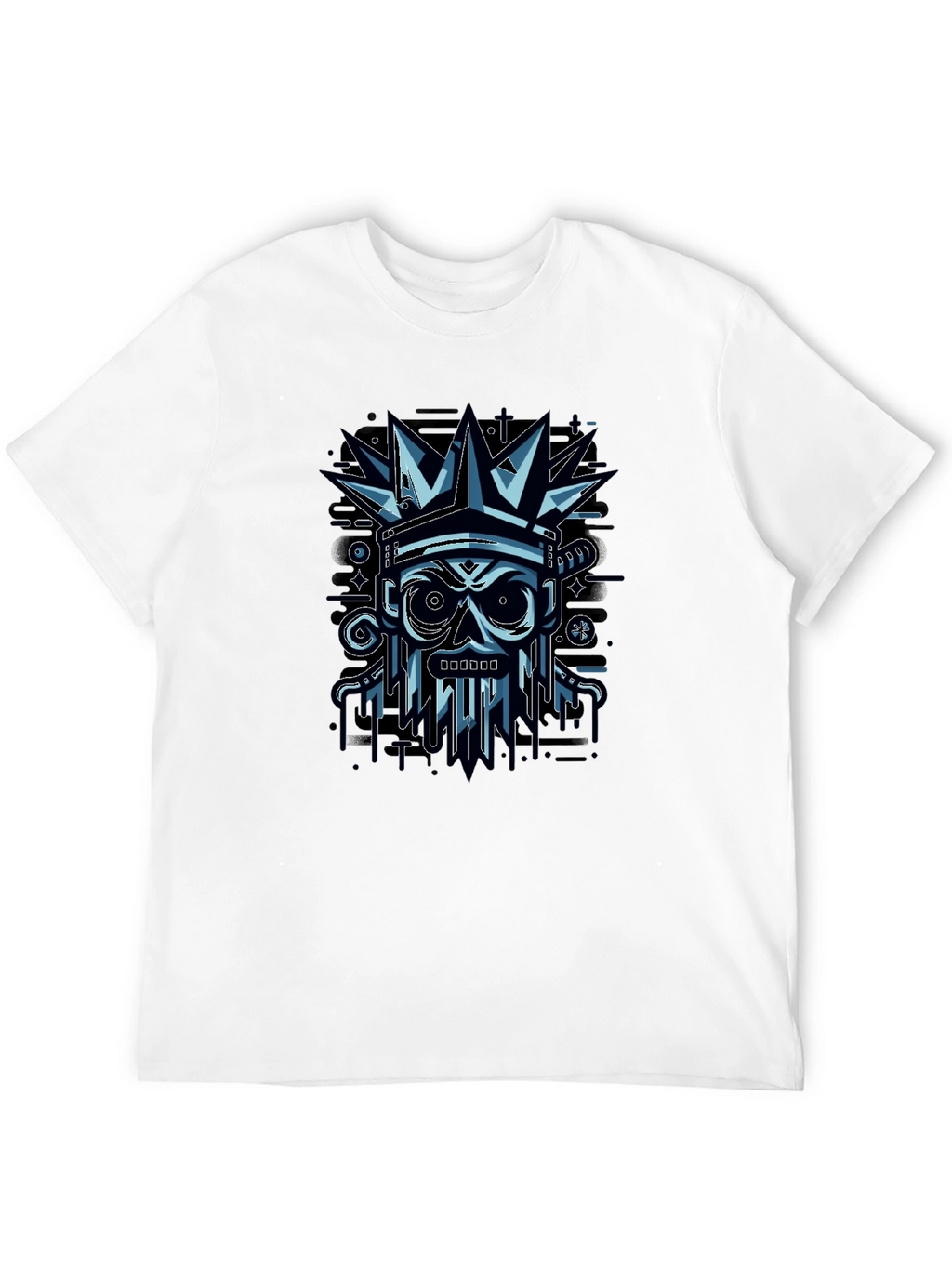 Crown Skull Graphic Tee - Modern Art Shirt