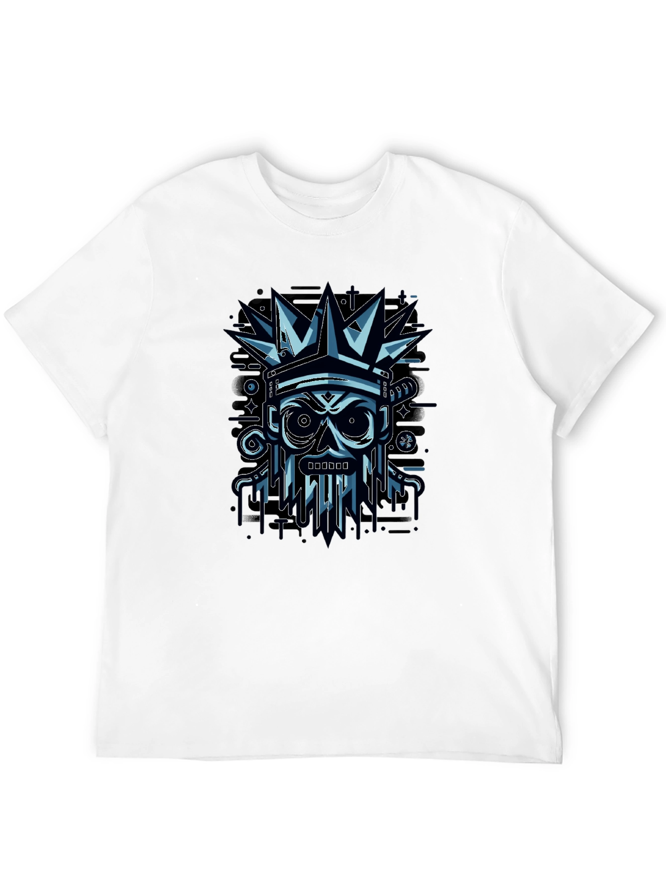 Crown Skull Graphic Tee - Modern Art Shirt