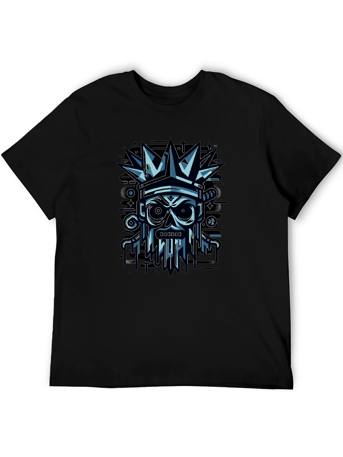 Crown Skull Graphic Tee - Modern Art Shirt