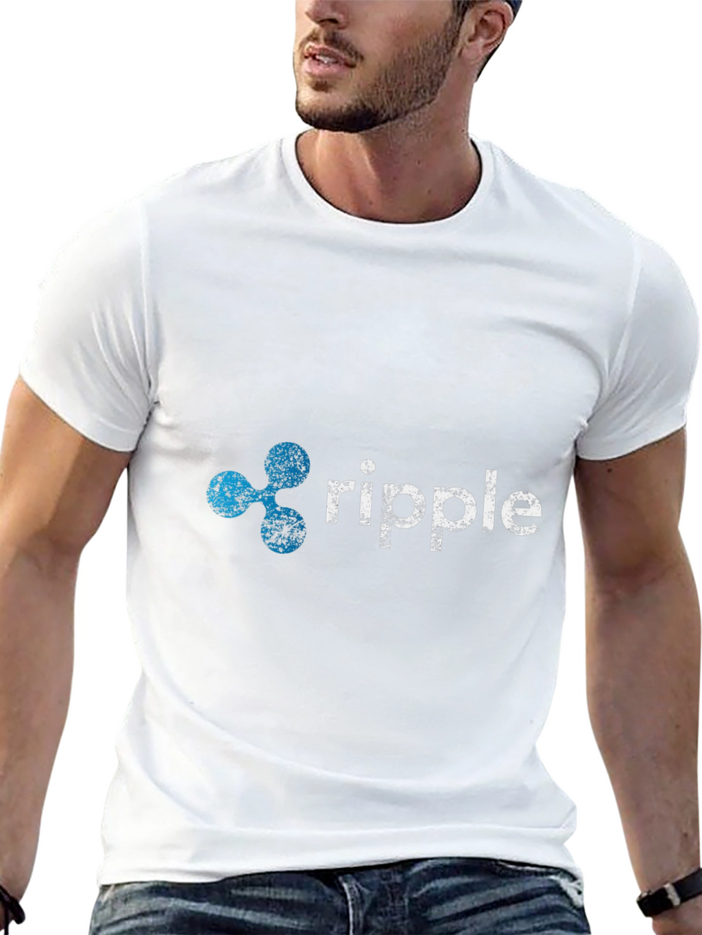 Ripple Cryptocurrency Logo Black T-Shirt