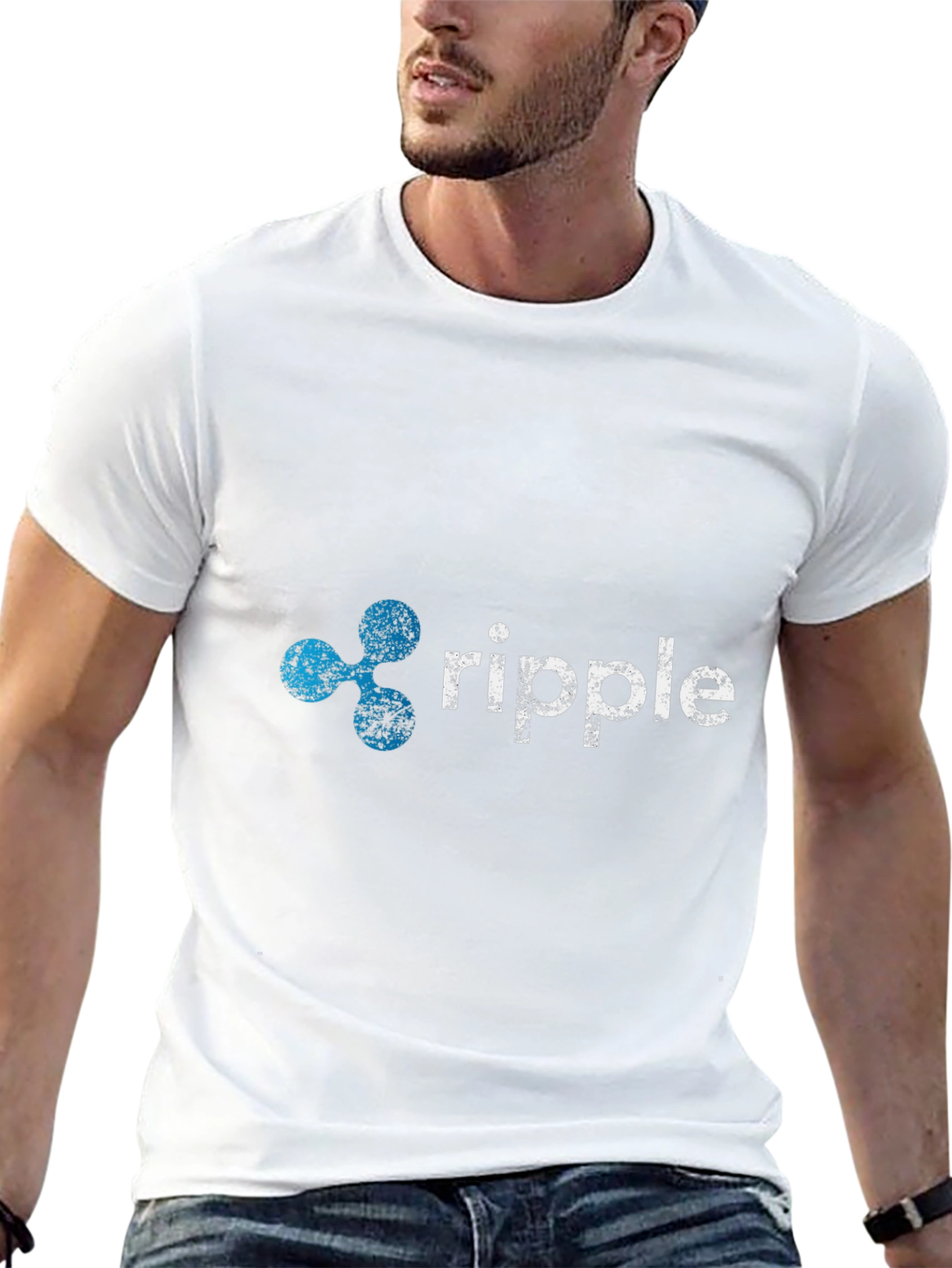 Ripple Cryptocurrency Logo Black T-Shirt