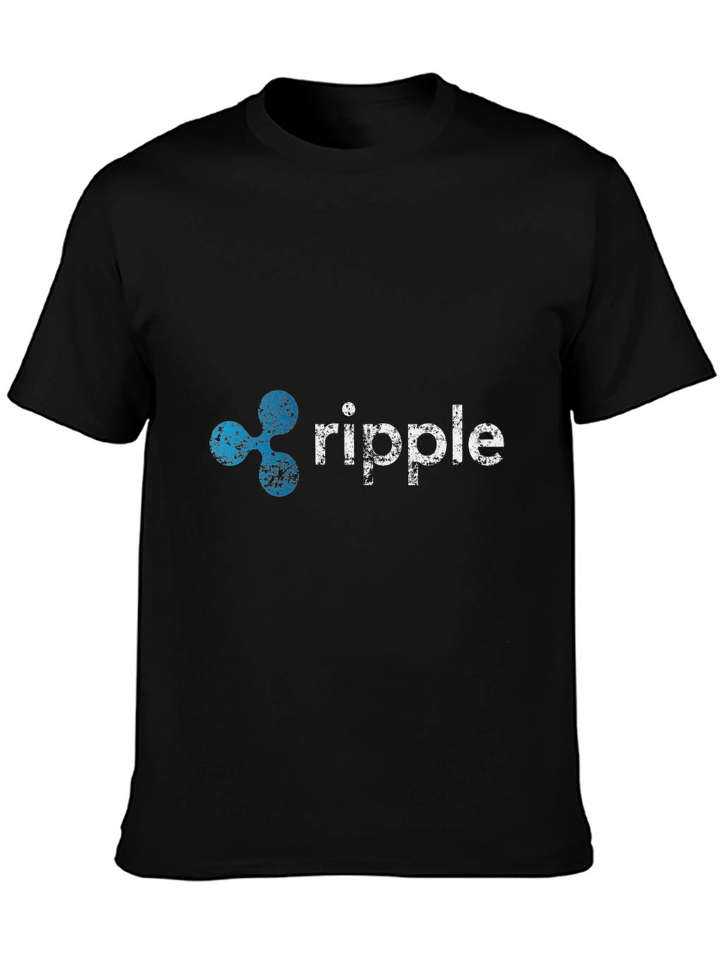 Ripple Cryptocurrency Logo Black T-Shirt