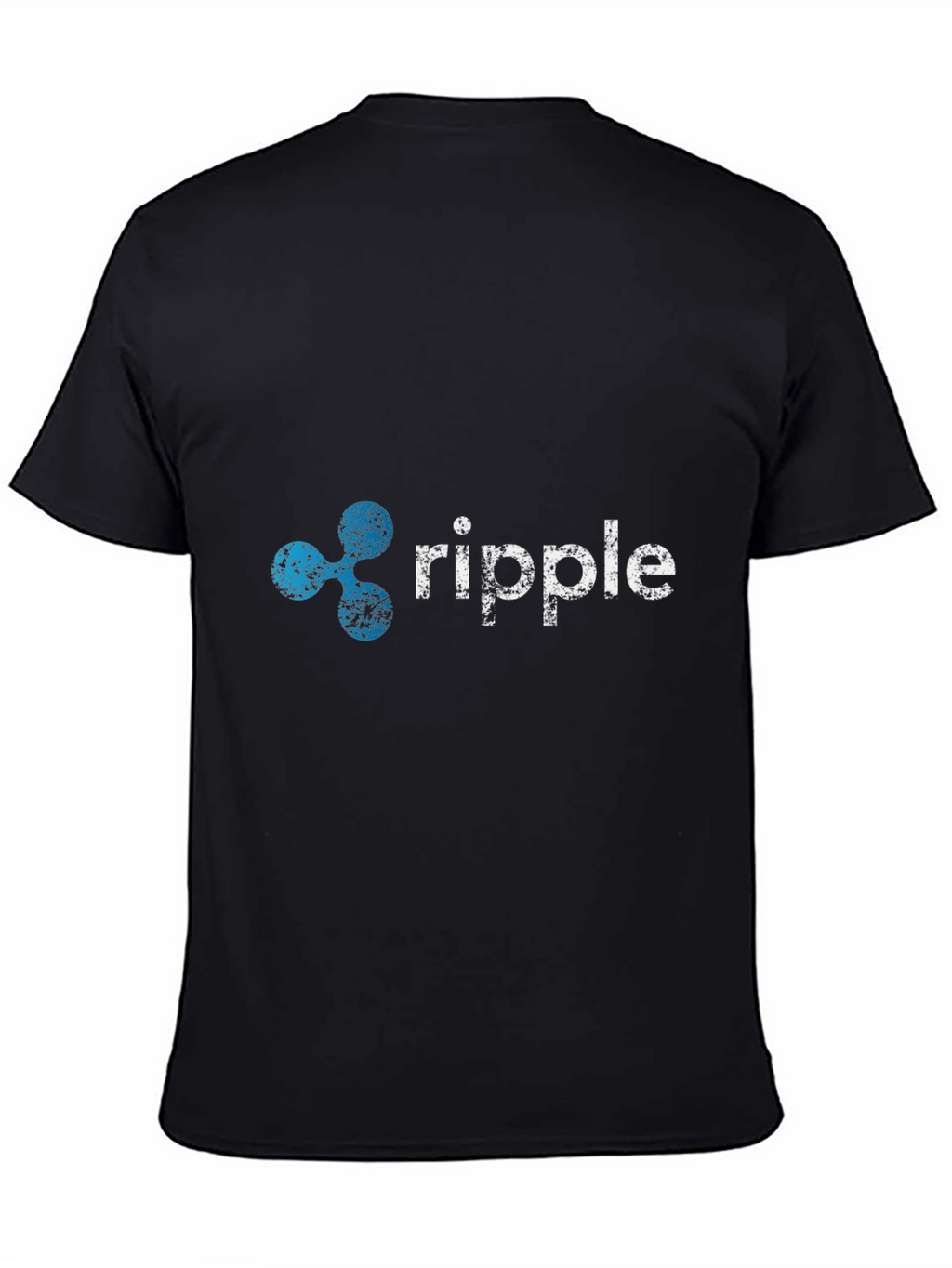 Ripple Cryptocurrency Logo Black T-Shirt